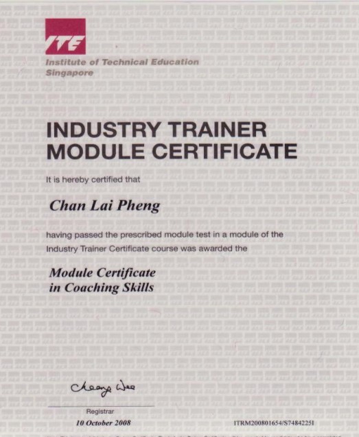 ITE trainer certificaiton - Libby